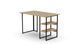 Стол письменный Кевин Ferrum-decor 75x120x60 Черный металл ДСП Дуб Евок Прибрежный 16 мм (FRD-108051)