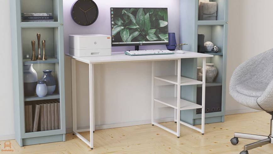 Письмовий стіл Ferrum-decor Кевін 75x120x60 білий ДСП Біле 16мм (FRD-101249)