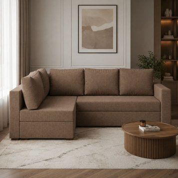 Угловой ортопедический диван Мекко Lincoln 2400*1500 Pocket Spring Cocos ткань Bagama 03 (MEK-161279)