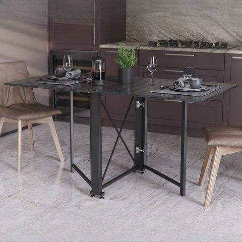Стол‑книга трансформер Ferrum‑decor Орион 2 черный металл сосна кембра