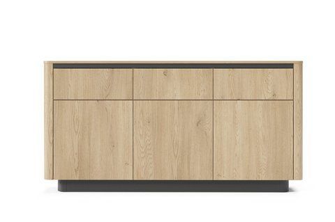 Комод Perfect Home Торро / Torro 3D3S/163 3-дверный с 3 ящиками Дуб кремона/черный (PFH-091415)