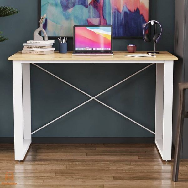 Письмовий стіл Ferrum-decor Драйв 750x1000x700 Білий метал ДСП Дуб Артизан 32 мм (FRD-103378)