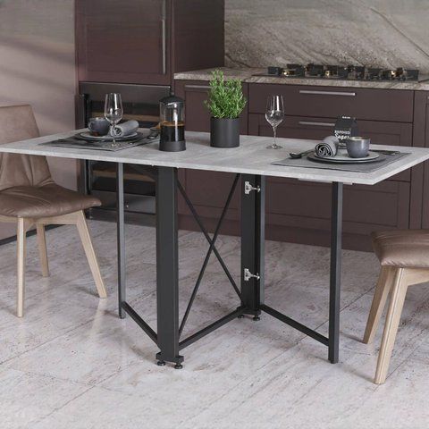 Стіл‑книга трансформер Ferrum‑decor Оріон 2 чорний метал бетон