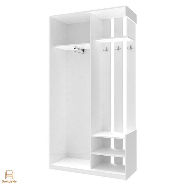 Прихожая с зеркалом Doros City One Door 110х45х210 см Белый (DRS-011404)