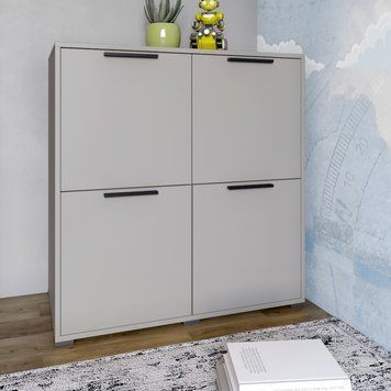 Тумба чотирьохдверна LION Краш 82x43x86 см Кашемір (LION-041762), Кашемир