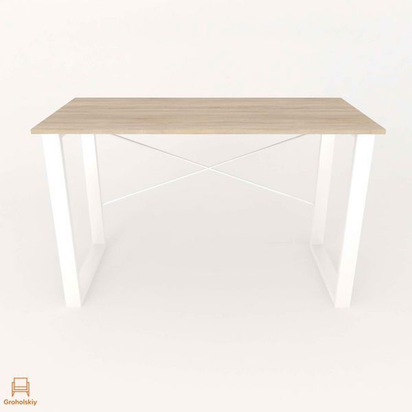 Письмовий стіл Ferrum-decor Драйв 750x1000x700 Білий метал ДСП Дуб Сонома 16 мм (FRD-103167)