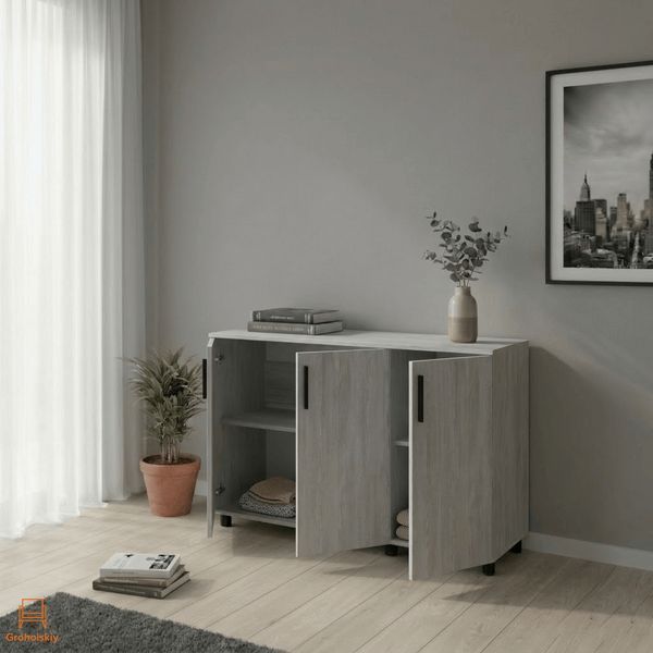 Комод Doros Торн Сосна Натті 3 ДСП 135х51.6х80