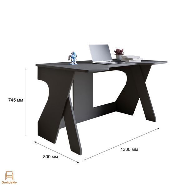 Стол геймерский LION Крид для компьютера и ноутбука 130х80х74,5 Бетон Style (LION-041715)