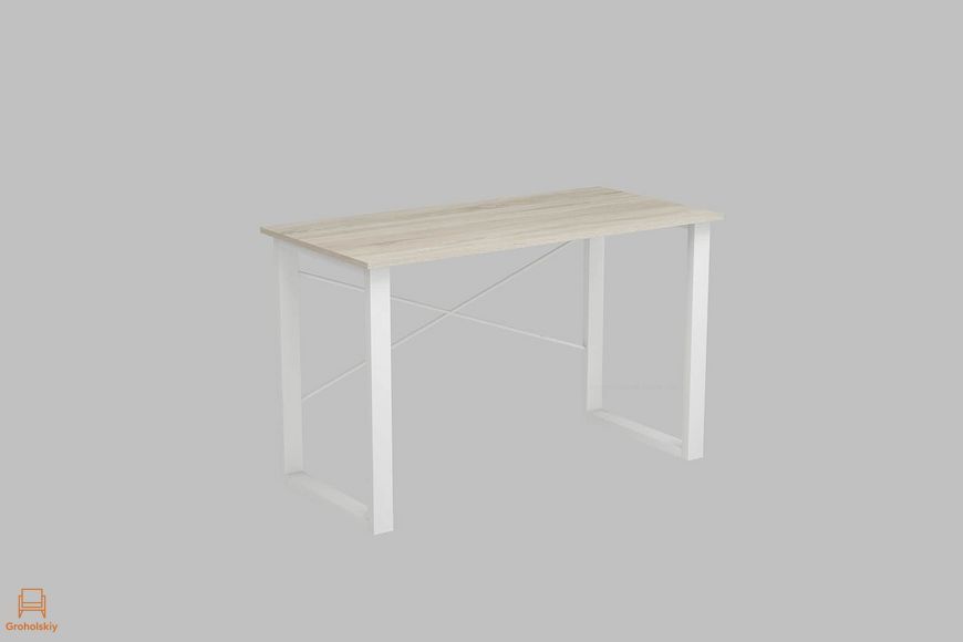 Письмовий стіл Ferrum-decor Драйв 750x1000x700 Білий метал ДСП Дуб Сонома 16 мм (FRD-103167)