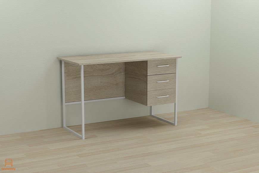 Письменный стол Ferrum-decor Гарри 75x140x70 белый ДСП Дуб Сонома 16мм (FRD-101012)