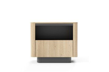 Тумба прикроватная Perfect Home Торро / Torro 1S/63 с 1 ящиком Дуб кремона/черный (PFH-091419)