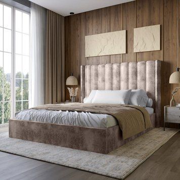 Двоспальне ліжко LION Ніно 160x200 см SILK 105 Шоколадний (LION-045040), Шоколадный, 181
