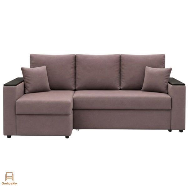 Угловой ортопедический диван Мекко Senator 2500x1500 Bonel Standart Hard Plus II категория Allure Premium Rose (MEK-161733)