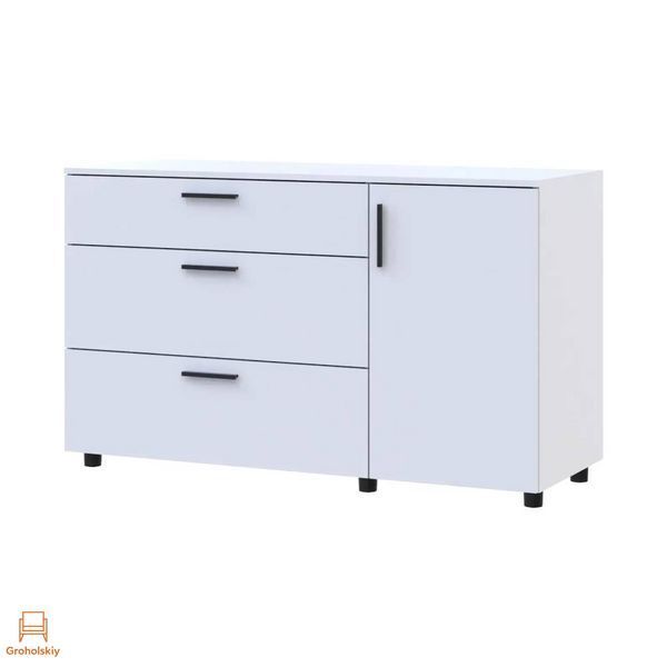 Комод Doros Торн Білий 3Ш/1Д 135х51.6х80