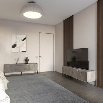 Гарнитур у спальню 2 тумби під телевізор LION Wood Дуб Сонома (LION-041527), Дуб сонома