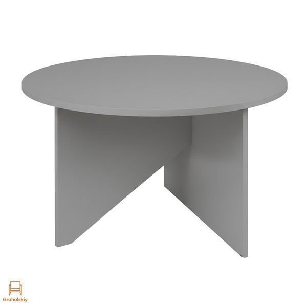 Журнальний стіл з круглою стільницею LION Крапка 68x68x42 см Сіра мишка (LION-045188)