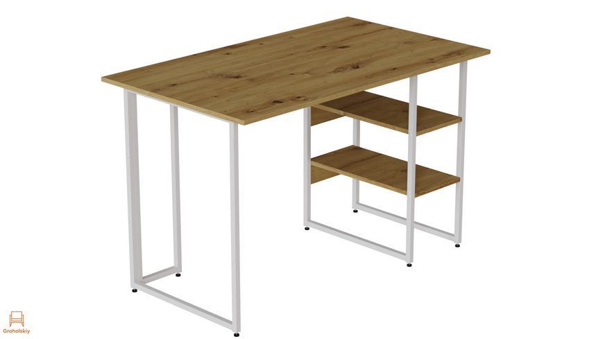 Комп'ютерний стіл Ferrum-decor Кевін 75x100x60 білий ДСП Дуб Артизан 16 мм (FRD-107205)